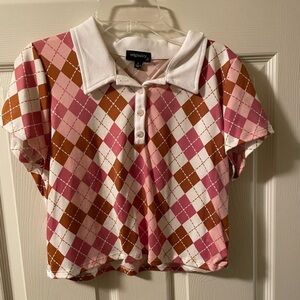 Plaid Crop top size L